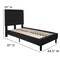 Flash Furniture Roxbury Twin Platform Bed, Black SL-BK5-T-BK-GG - alternate 3